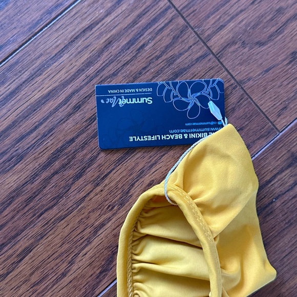 Summersalt Yellow and White Bikini with Playful Ruffles - Picture 2 of 5